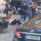 An image grab taken from a video posted on social media Sept 17, 2024 shows men covered in blood in Beirut's southern suburbs after dozens of Hezbollah group members were injured when their pagers exploded