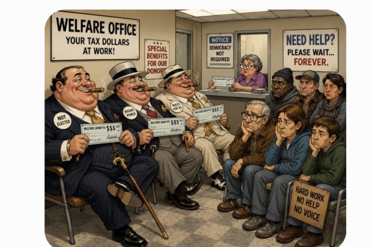 Oligarchic welfare kings versus US democracy